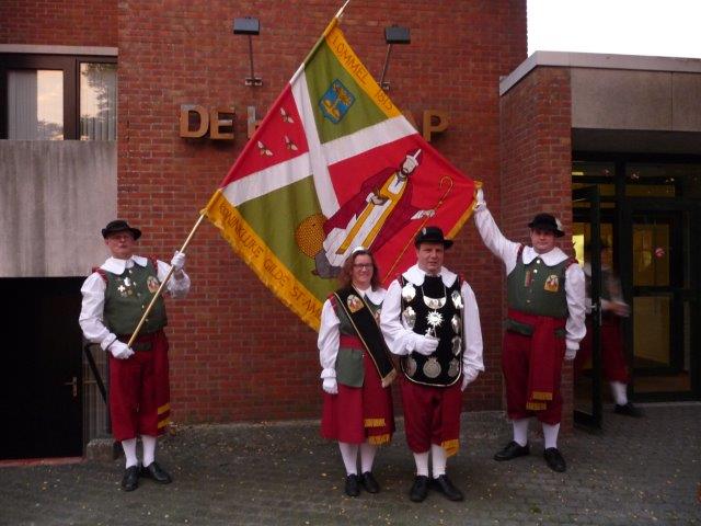 Vaandel aan het gildelokaal